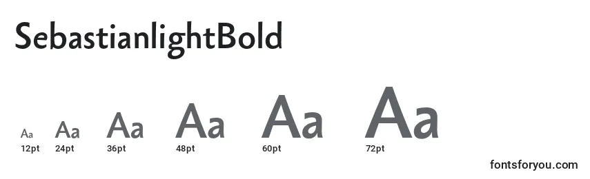 SebastianlightBold Font Sizes