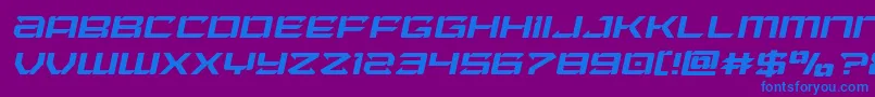 Laserwolflightital Font – Blue Fonts on Purple Background