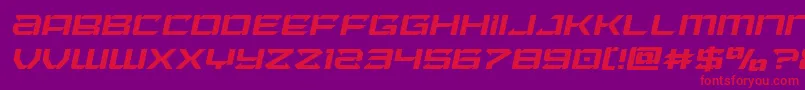 Laserwolflightital Font – Red Fonts on Purple Background