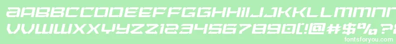 Laserwolflightital Font – White Fonts on Green Background