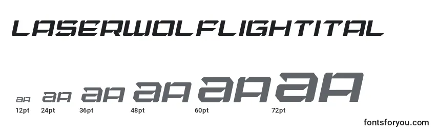 Laserwolflightital Font Sizes
