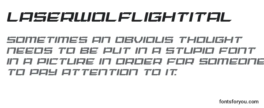 Обзор шрифта Laserwolflightital