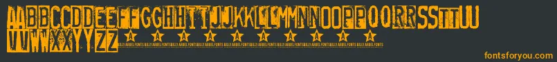 More about Rubberstamp Font Rubberstamp Font – Orange Fonts on Black Background