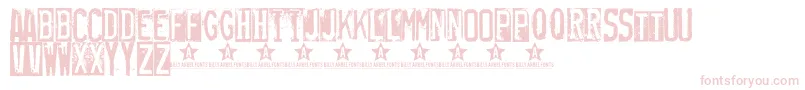 Rubberstamp Font – Pink Fonts on White Background