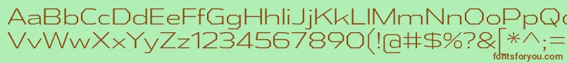 Шрифт AthabascaExLt – коричневые шрифты на зелёном фоне