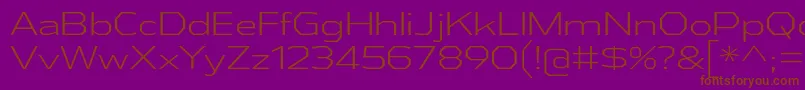 AthabascaExLt-fontti – ruskeat fontit violetilla taustalla