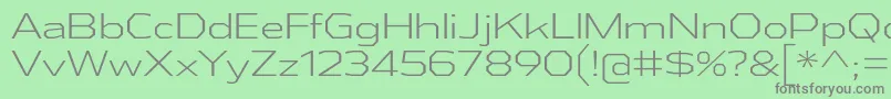 AthabascaExLt Font – Gray Fonts on Green Background