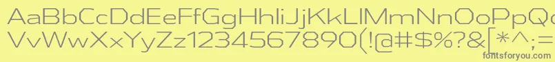 AthabascaExLt Font – Gray Fonts on Yellow Background