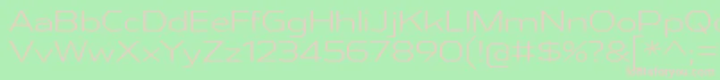 AthabascaExLt Font – Pink Fonts on Green Background