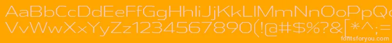 AthabascaExLt Font – Pink Fonts on Orange Background
