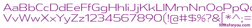 AthabascaExLt Font – Purple Fonts on White Background