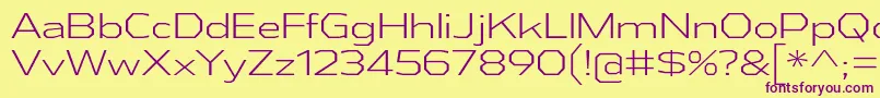 AthabascaExLt Font – Purple Fonts on Yellow Background