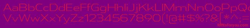 AthabascaExLt Font – Red Fonts on Purple Background