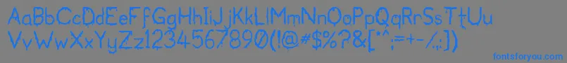 Bloodgutter2000 Font – Blue Fonts on Gray Background