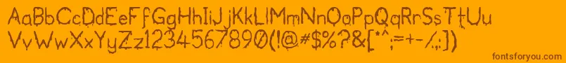 Bloodgutter2000 Font – Brown Fonts on Orange Background