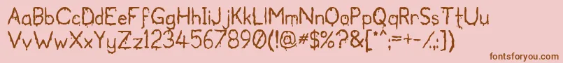 More about Bloodgutter2000 Font Bloodgutter2000 Font – Brown Fonts on Pink Background