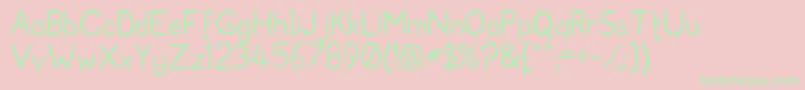 Bloodgutter2000 Font – Green Fonts on Pink Background