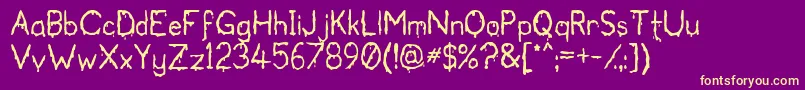 Bloodgutter2000 Font – Yellow Fonts on Purple Background