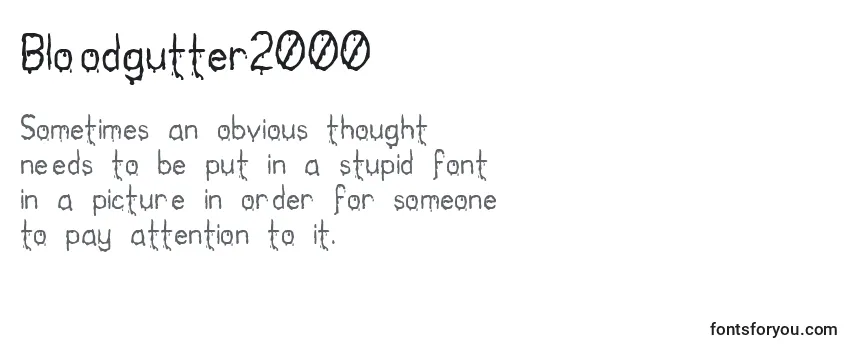 Review of the Bloodgutter2000 Font