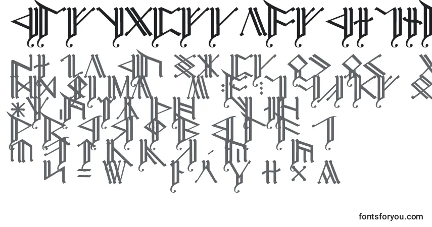 Schriftart CirthEreborCaps2 – Alphabet, Zahlen, spezielle Symbole