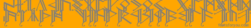 fuente CirthEreborCaps2 – Fuentes Grises Sobre Fondo Naranja