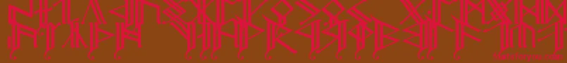 CirthEreborCaps2 Font – Red Fonts on Brown Background