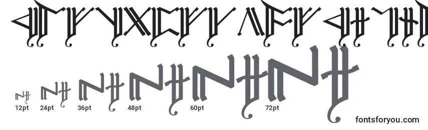 CirthEreborCaps2 Font Sizes