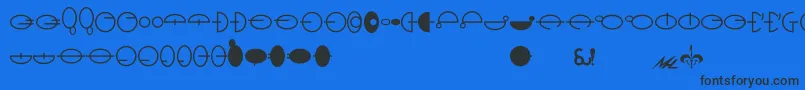 Naboo Font – Black Fonts on Blue Background