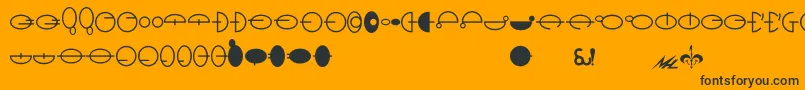 Шрифт Naboo – чёрные шрифты на оранжевом фоне
