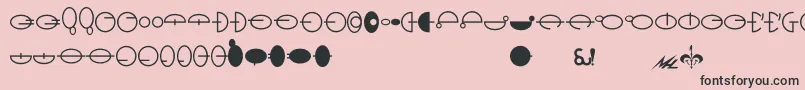 Naboo-fontti – mustat fontit vaaleanpunaisella taustalla