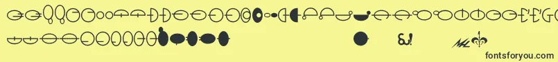 Naboo Font – Black Fonts on Yellow Background