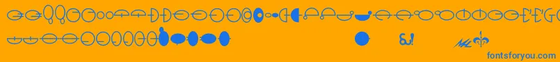 Naboo Font – Blue Fonts on Orange Background