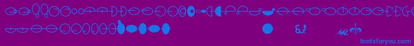Шрифт Naboo – синие шрифты на фиолетовом фоне