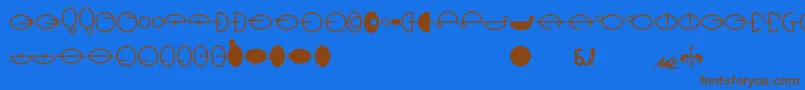 Шрифт Naboo – коричневые шрифты на синем фоне