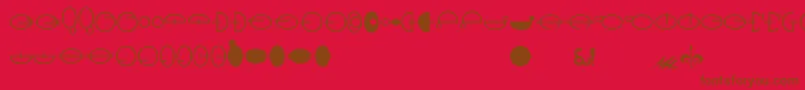 Шрифт Naboo – коричневые шрифты на красном фоне