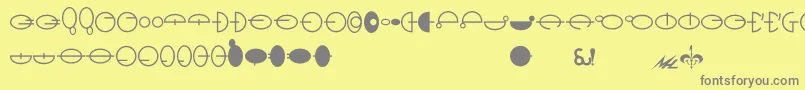 Naboo-Schriftart – Graue Schriften auf gelbem Hintergrund
