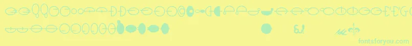 Naboo Font – Green Fonts on Yellow Background