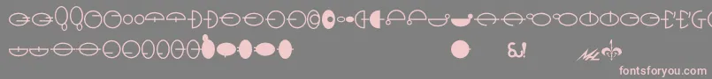 フォントNaboo – 灰色の背景にピンクのフォント