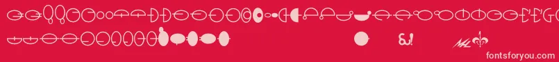 フォントNaboo – 赤い背景にピンクのフォント