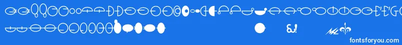 Шрифт Naboo – белые шрифты на синем фоне