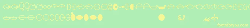 Czcionka Naboo – żółte czcionki na zielonym tle