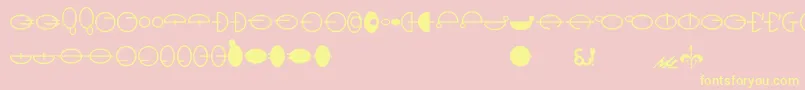 Naboo-Schriftart – Gelbe Schriften auf rosa Hintergrund
