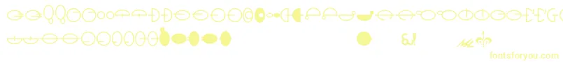 Naboo Font – Yellow Fonts on White Background