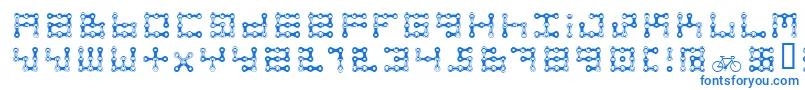 FkChain Font – Blue Fonts on White Background