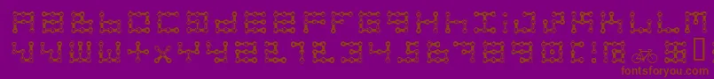 FkChain-Schriftart – Braune Schriften auf violettem Hintergrund