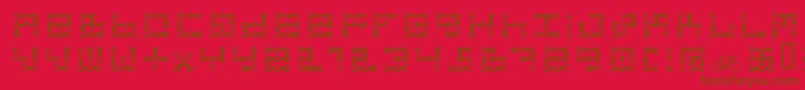 FkChain-fontti – ruskeat fontit punaisella taustalla