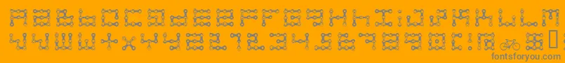 FkChain-Schriftart – Graue Schriften auf orangefarbenem Hintergrund