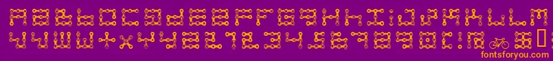 Lisätietoja FkChain-fontista FkChain-fontti – oranssit fontit violetilla taustalla