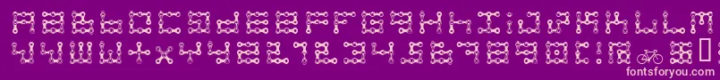 FkChain Font – Pink Fonts on Purple Background