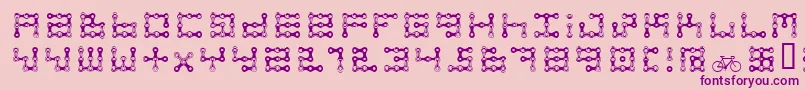 FkChain-Schriftart – Violette Schriften auf rosa Hintergrund